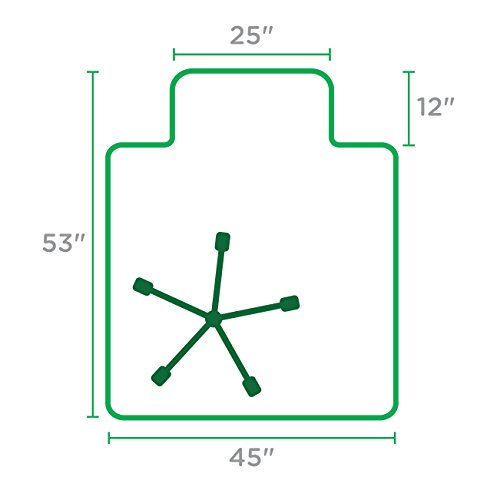 Dimex Low Pile Carpet Office Mat Chair Mat, 45" x 53" (C521003G