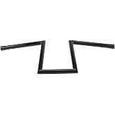 AIRCMT 7/8'' 22mm Motorcycle Z Drag Bar Handlebar For Chopper Cruisers Bobber Custom Height 10''