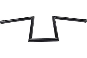 AIRCMT 7/8'' 22mm Motorcycle Z Drag Bar Handlebar For Chopper Cruisers Bobber Custom Height 10''