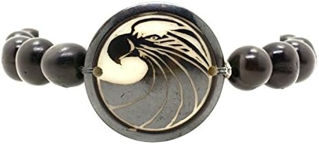 Natural Eco-Friendly Tagua Nut Natural Beaded Bracelet: Hawk