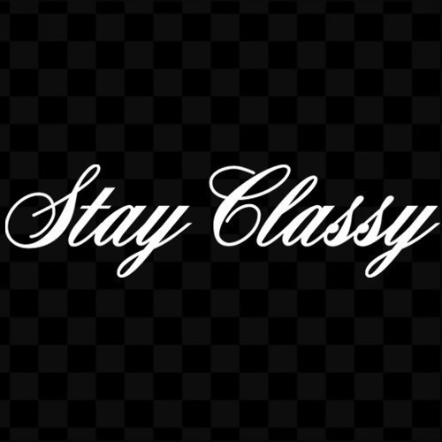 Stay Classy JDM KDM Honda EVO Racing Drift Illest Sticker Decal Notebook Car Laptop 6" (White)