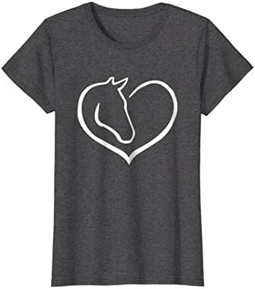 Womens Horse Lover T-Shirt | Gift For Everybody That Loves Horses Small Dark Heather