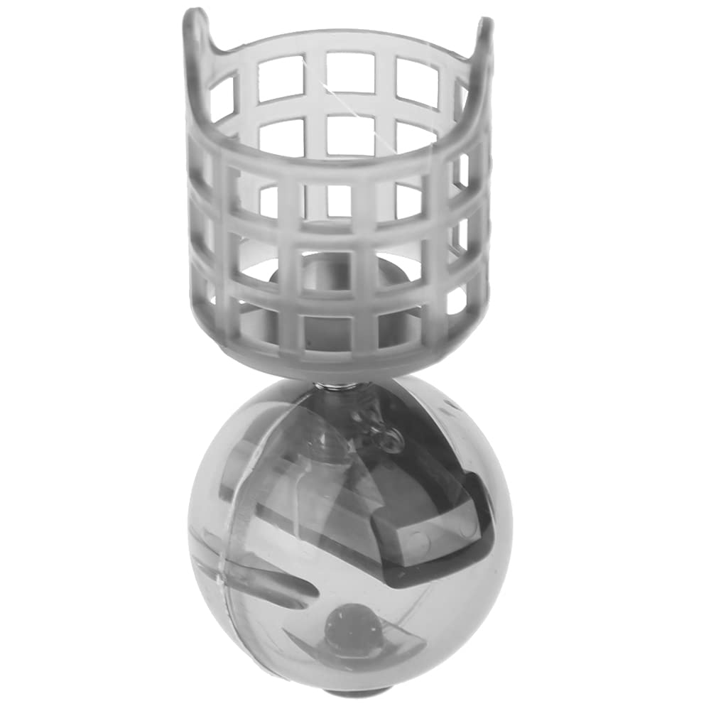 FECAMOS Fishing Feeder, Exquisite Fishing Bait Cage Fast Sinking PE Plastic 4PCS Weight Adjustable for Outdoor(S)