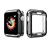[2-Pack] UBOLE Case for Apple Watch Screen Protector 42mm, One Soft TPU All-Around Black Cover and One Protective Bumper iWatch Case Both for Apple Watch Case Series 3, Series 2 (Black, 42mm)