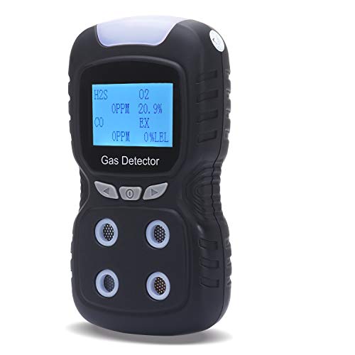 Portable Multi Gas Detector 4 in 1, Koabbit Monitor Gas Detector, Propane, Gas Leak Detector, LCD Display with Clear Voice Alarm, Light Shock Air Quality Tester, Rechargeable Li-Ion Battery - Thumbnail 7