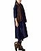 Women's Cotton Linen Round Neck Irregular Vintage Baggy A Line Long Maxi Dress Dark Blue 3XL