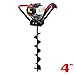 XtremepowerUS V-Type 55CC 2 Stroke Gas Post Hole Digger One Man Auger (Digger + 4