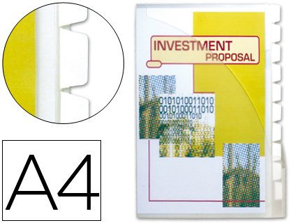 BeautyOne Plastic File Box DIN A4 with 10 Pockets 10 Dividers