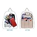 ZTUJO Felt Backpack Organizer Insert, Round Top Purse Organizer, Travel Backpack, Beige, 25L