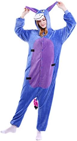 Adult One Piece Animal Pajamas Halloween Xmas Costume One Piece Cosplay Sleepwear For Women Men