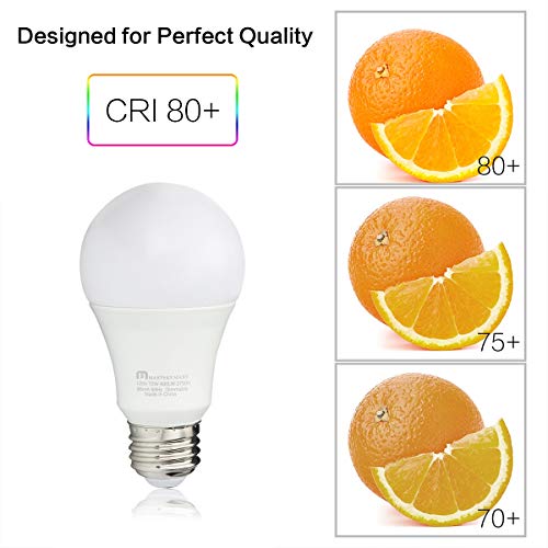Led Light Bulbs 10 Watt [60 Watt Equivalent], A19 - E26 Dimmable, 2700K Soft White, 800 Lumens, Medium Screw Base, Energy Star, UL Listed by Mastery Mart (Pack of 4) - Thumbnail 5