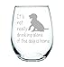 It's not really drinking alone if the dog is home stemless wine glass, 15 oz. Perfect Dog Lover Gift for him or her (dog) - Laser Engraved primary