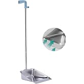 YONILL Dust Pans with Long Handle - Metal Upright Dustpan Heavy Duty, 35" Long Handled Stand Up Dustpans for Lobby, Garage, Home and Yard (Dustpan only)