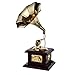 diollo Indian Handmade Wooden Brass Vintage Style Gramophone Showpiece Antique Gift for Home Decor, Wedding