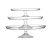 Platter Pleasers Cupcake/Cake Stand - 3 Piece set - Clear/White (Clear)