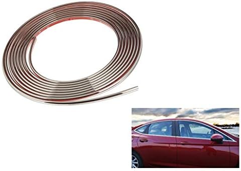 Blueccl Car Chrome Trim Edge Strip for Auto Window Body Exterior Molding Decoration,10mm x15m