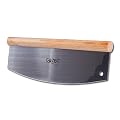Pizza Cutter from Gozbit with 14" Handle - Rock & Dice Stainless Steel Blade - Professional Grade