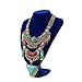 Miraculous Garden Womens Vintage Alloy Gold Long Boho Bohemian Necklace Ethnic Tribal Boho Necklace Geometry Red Turquoise Beads Statement Necklace Jewelry Sets for Women. (2)