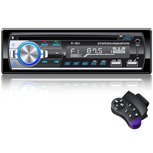 RDS Bluetooth Car Radio, CENXINY Bluetooth Car Radio, FM Car Radio, 1 DIN, 2USB, Charge 2.1 A, Aux-in, Micro SD Support iOS, Android
