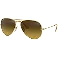 Ray-Ban RB3025 Metal Aviator Sunglasses For Men For Women + BUNDLE with Designer iWear Eyewear Care Kit
