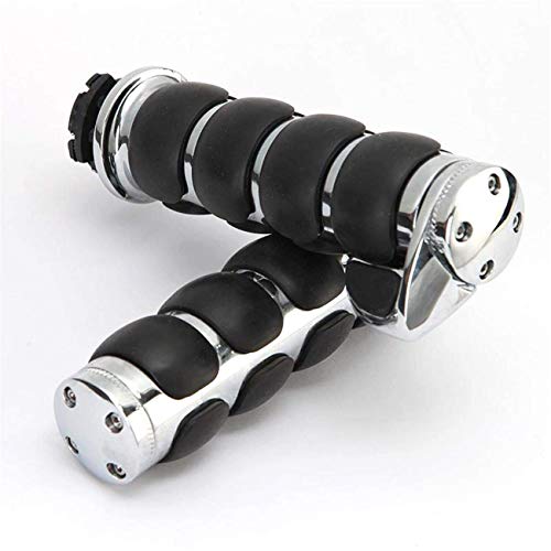 Motorcycle Handlebar Grips 1" 25mm Non-slip Hand Grip For Motorcycles Cruisers Motor bikes Choppers (Black-B)
