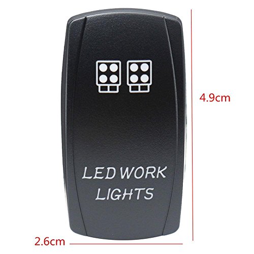 ZHUOTOP Universal 5 Pin Laser Etched Labeled Led Arb Rocker Switch Cover Cap For Boat Car Truck CarlingLed Work Lights - Thumbnail 3