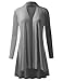 AMORE ALLFY Women's Extra Long Cardigan Heather Grey X-Large