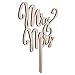 eBoot Mr and Mrs Cake Toppers Wooden Wedding Cake Topper Party Cake Decoration