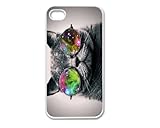 Iphone 4 Case, Thin Flexible Plastic Case Iphone 4 Case Cool Cat