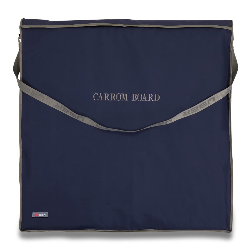 Uber Games - Padded Canvas Carrom Board Storage Carry Bag - Protects Your Boards and Allows Easy Transportation - Measures Length 93cm x Width 95cm - Suitable for Any Carrom Board