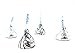 Hershey's Kisses, Hugs and Kisses Milk Chocolate Assortment, Silver Striped Foils (Pack of 2 Pound)
