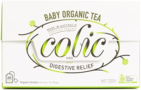 Baby Organic Anti-Colic Calm Tea - Baby Tea Soothes Acid Reflux, Newborn Tummy Digestion, Promotes Better Sleep - Calming Herbals For Maximum Results, Safe & Healthy Colic Relief Tea - 20 Pack