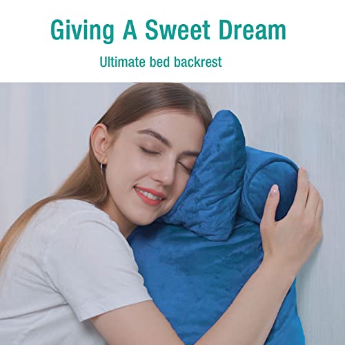 Vekkia Bed Rest Reading & Neck Pillow, Bonus Multifunction Detachable