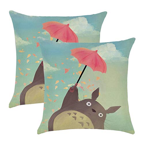 Wencal Totoro Throw Pillow Case Home Decor Cushion Cover 18 x 18 Inch