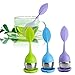 Silicone Tea Infusers - Loose Leaf Tea Infuser - Tea Filters Silicone Handle Loose Tea Steeper for Tea - Stainless Steel Tea Ball Strains for Tea Pot - Tea Diffuser for Fennel Herbal Tea 3 Pack
