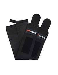 Mybrace Muñequeras de apoyo para muñeca con bucles para el pulgar para hombres y mujeres, levantamiento de pesas, culturismo, levantamiento de potencia, entrenamiento de fuerza (2 unidades) y bolsa de transporte  . Talla única.