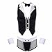 FEESHOW Men's 4Pcs Maid Costume Outfit Bowtie Vest Boxer Briefs Handcuffs Set