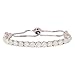 CiNily Adjustable Silver Plated Opal Tennis Bracelet for Women Girls - Fashion Jewelry Gift | Opal Bracelets in Sterling Silver,Rose Gold and Yellow Gold Plating