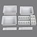 SONGMICS Adjustable Underwear Organizer Plastic Drawer Dividers Bra Socks Ties Storage Box White 6 Pack URUS06W