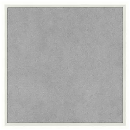 Amanti Art White Framed Magnetic Board 17x17 Small Vision Board for use with Ma…