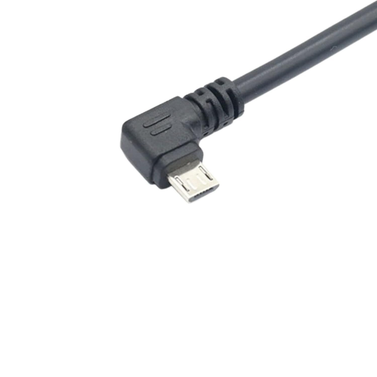 Mr. Gadget's Solutions 90 DEGREE Plain Right Angle 2m Micro USB Fast Data Syn And Charging Cable Lead Wire For TomTom TRUCKER 6000 Sat Nav-Black