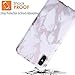 BAISRKE Compatible with iPhone Xs Max Case, Shiny Rose Gold Marble Design Bumper Matte TPU Soft Rubber Silicone Cover Phone Case for iPhone Xs Max 2018 6.5 inch - White