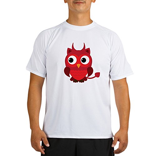 Truly Teague Men's Sports T-Shirt Little Spooky Owl Devil Monster - Medium