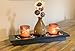 Simply Lily - Large Candlescape Centerpiece & Tea Light Candle Holder Set for Coffee Tables, Dining Rooms & Bathrooms | Gorgeous Modern Rustic Home Decor with Polished Stones and Decorative Vase