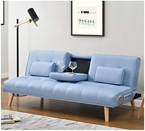Cherry Tree Furniture Acrux 3 Seater Sofa Bed Sleeper Sofa In Blue