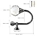 Hipiwe Clear Glass Crystal Curtain Hold backs Tiebacks Wall Hook Tassel Holder Set of 2 (Black)