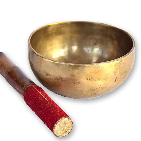 Hammered Tibetan old Antique Himalayan 7 Metal Singing Bowls For Meditation Bowl For Healing Prayer, Yoga With Mallet (8 Inch)