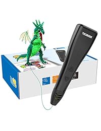 Tecboss   Bolígrafo 3D con 3 velocidades ajustables en 3D para niños y adultos, filamento de PLA Bonus, plantillas de dibujo de bolígrafos 3D