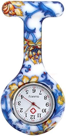 Floral Nurse Clip-on Fob Brooch Pocket Watch for Women Girl #2