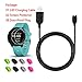 JIUJOJA for Garmin Forerunner 245/Approach S60 Charger, Charging Sync Data Cable and 2Pcs HD Tempered Glass Screen and 8Pcs Charger Port Protector for Forerunner 245 Music Smart Watch